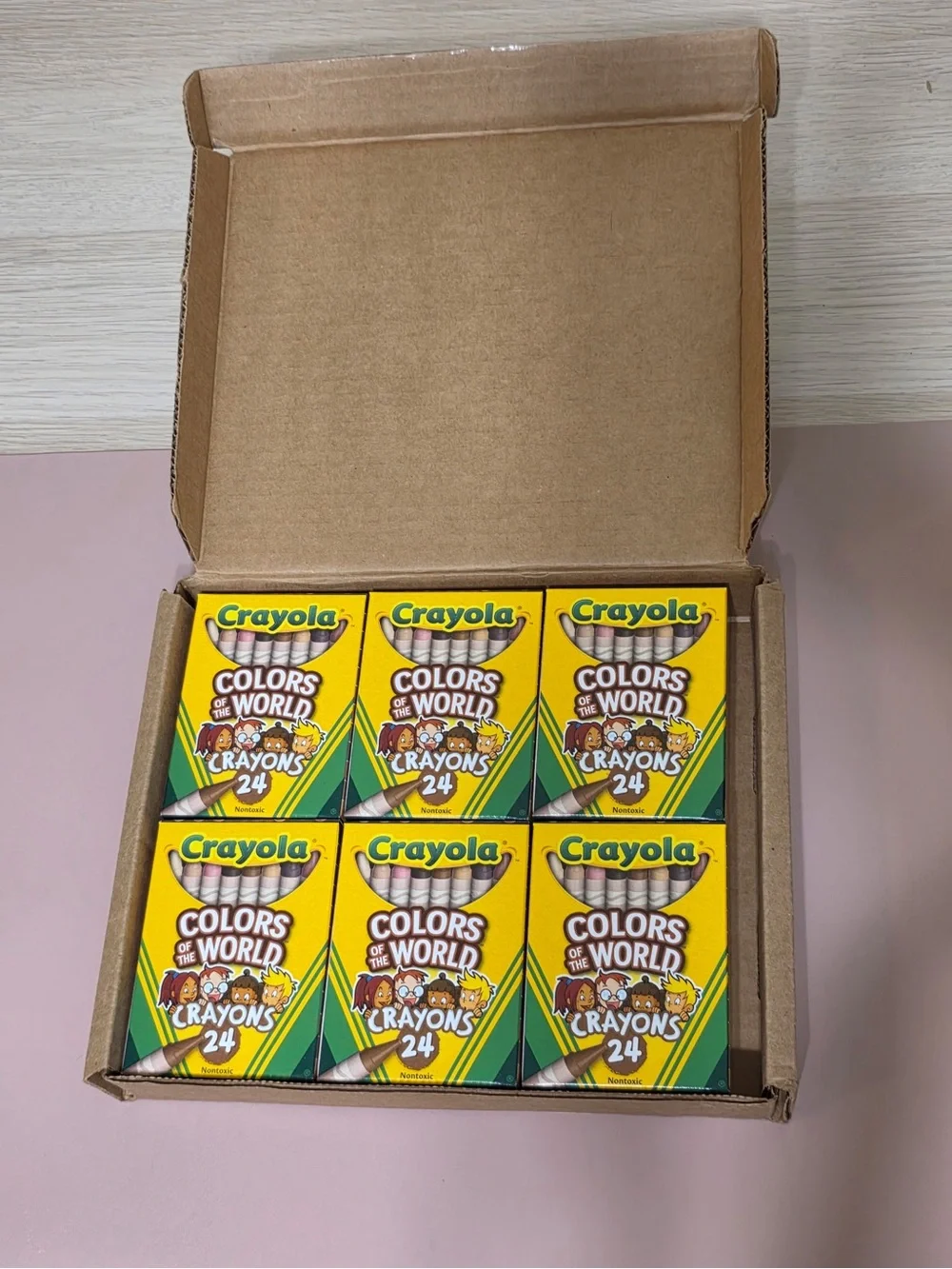 Crayola Colors of the World Crayon Boxes - Yellow (6 Pack)